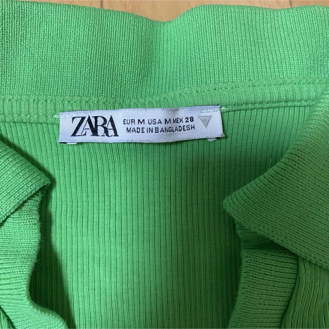 ZARA(ザラ)のZARA 半袖 ショート丈 襟付き トップス レディースのトップス(カットソー(半袖/袖なし))の商品写真