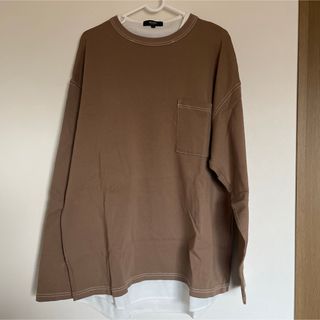 ビームス(BEAMS)のBEAMS HEART ロンT 重ね着風 レイヤード Lサイズ(Tシャツ/カットソー(七分/長袖))