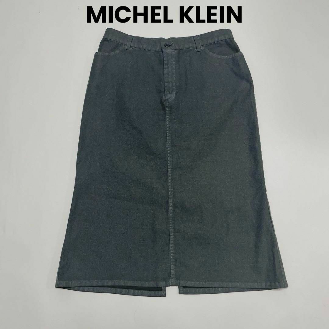 MICHEL KLEIN(ミッシェルクラン)のcu258/MICHEL KLEIN/ミッシェルクラン 膝下スカート スリット レディースのスカート(ロングスカート)の商品写真