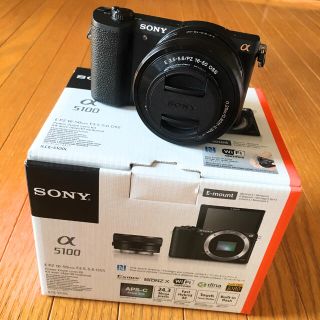 ソニー(SONY)のSONY α5100 ミラーレス 美品 ブラック 標準レンズキット(ミラーレス一眼)