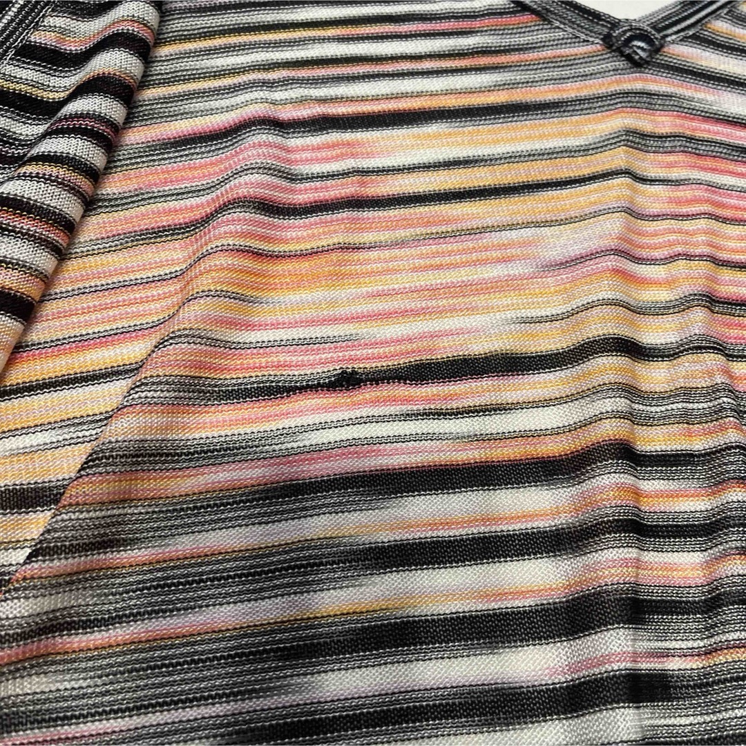 MISSONI(ミッソーニ)のミッソーニ  最高級オレンジタグ マルチカラー　カーディガン　サイズ42 レディースのトップス(カーディガン)の商品写真