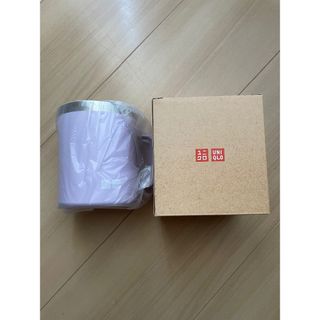 ユニクロ(UNIQLO)の【匿名配送】ユニクロ ステンレスマグカップ 25 コットンパープル(グラス/カップ)