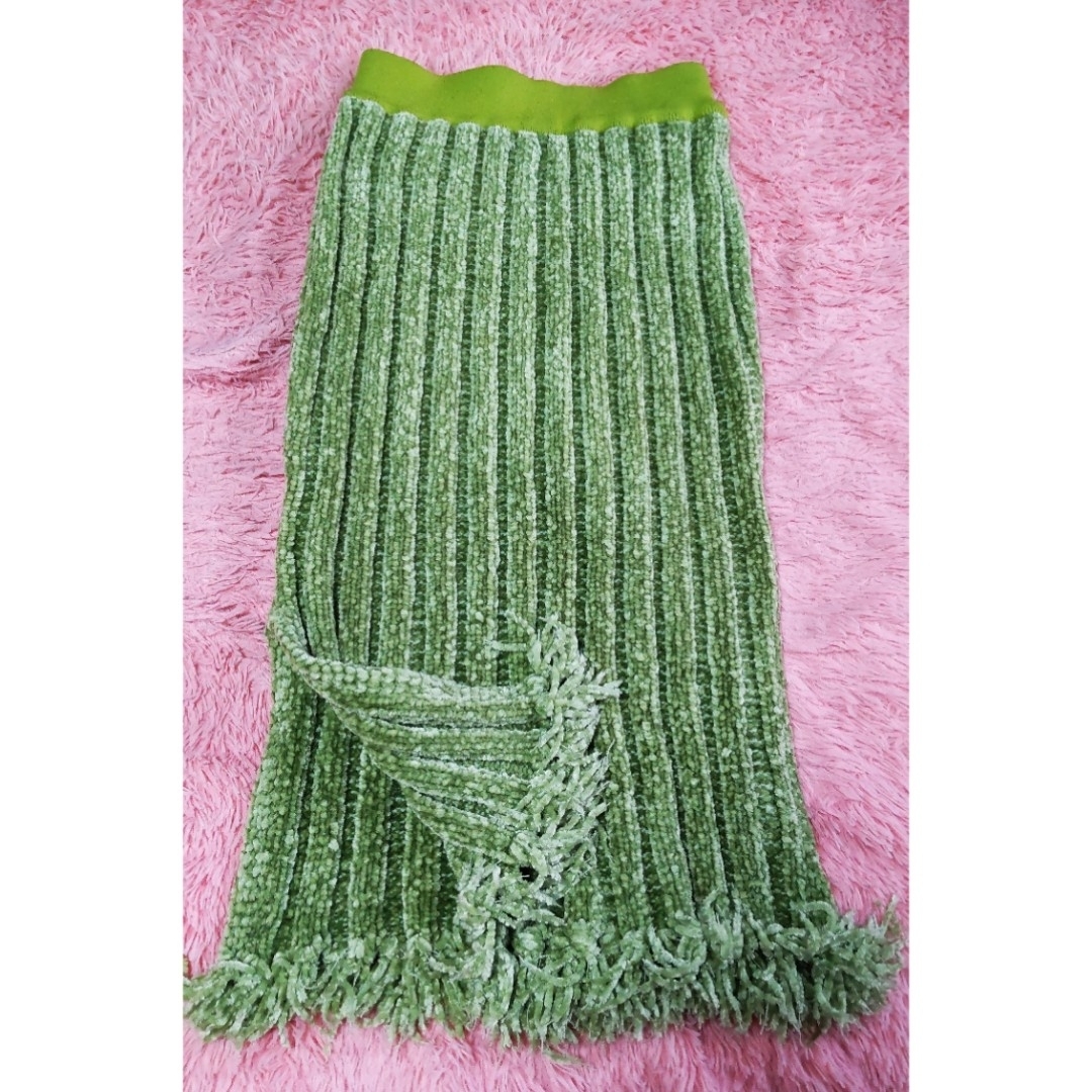 PAMEO POSE(パメオポーズ)のPAMEO POSE MALL KNIT SKIRT GREEN レディースのスカート(ひざ丈スカート)の商品写真