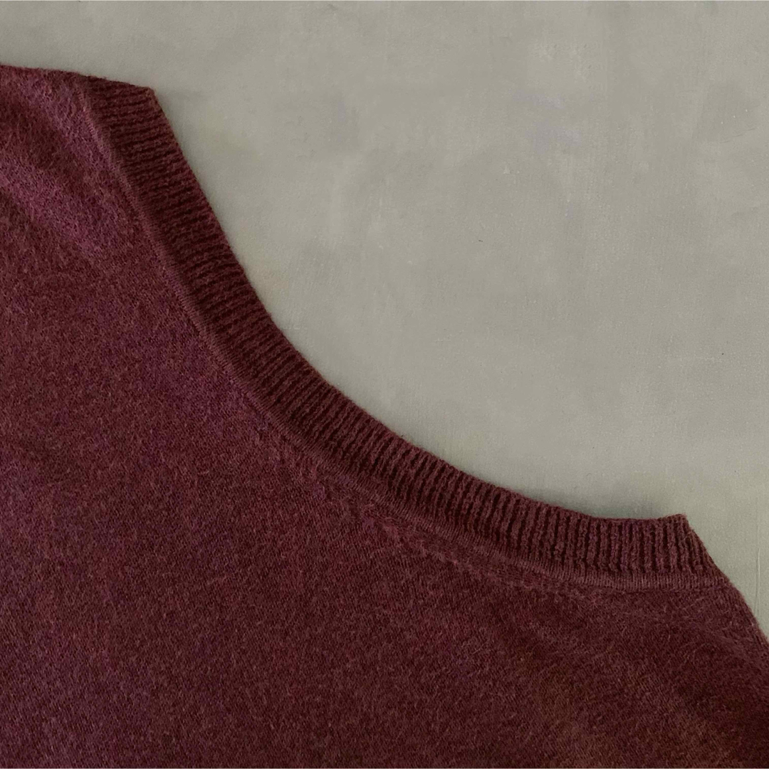 古着 “FOUNDRY” Plain Knit Vest / えんじ色 メンズのトップス(ベスト)の商品写真