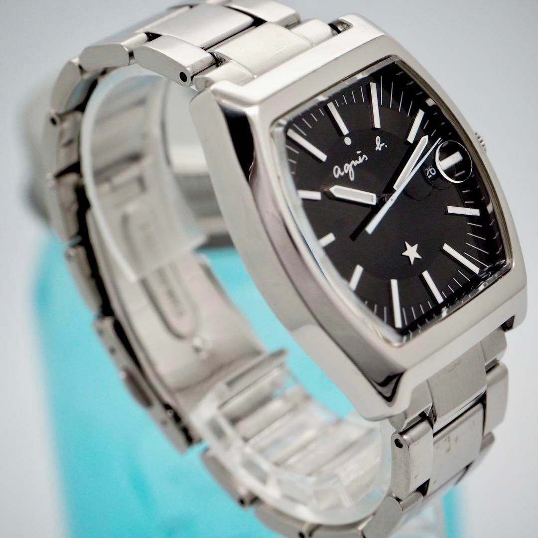 643【美品】アニエスベー時計　メンズ腕時計　レディース腕時計　トノー　ブラック