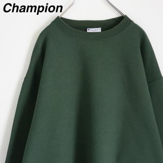 チャンピオン(Champion)の【USA規格】チャンピオン／スウェット　刺繍ロゴ　ECO　裏起毛　Lサイズ　緑(スウェット)