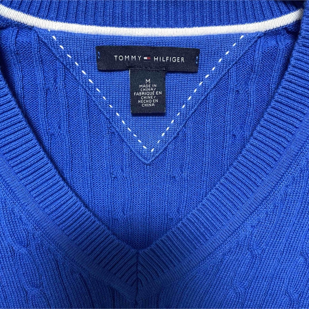 TOMMY HILFIGER(トミーヒルフィガー)のトミーヒルフィガー　ニット　ブルー レディースのトップス(ニット/セーター)の商品写真