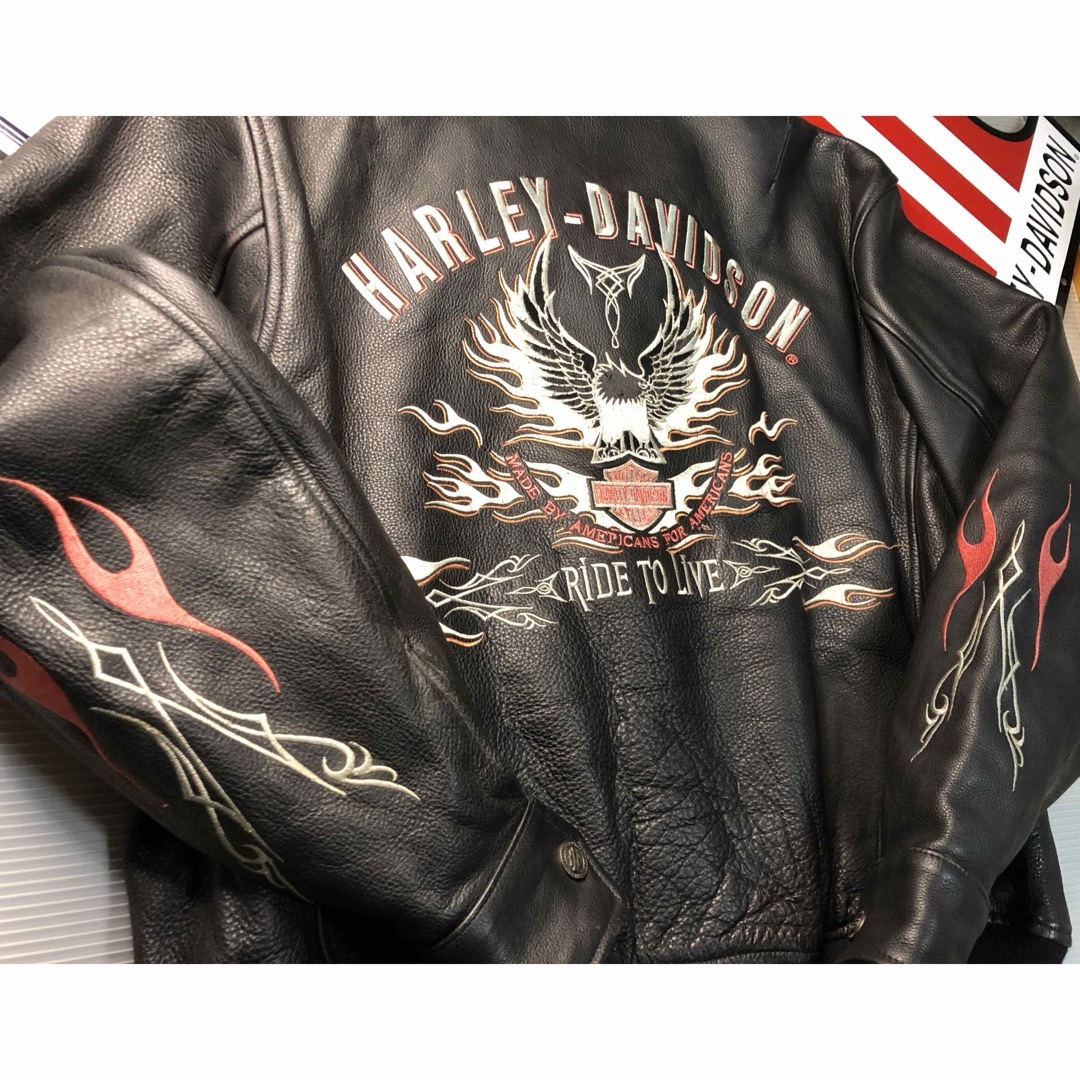 Harley Davidson(ハーレーダビッドソン)の【稀少限定モデル！入手困難】極美品　ハーレーダビッドソン　ライダース　ジャケット メンズのジャケット/アウター(レザージャケット)の商品写真