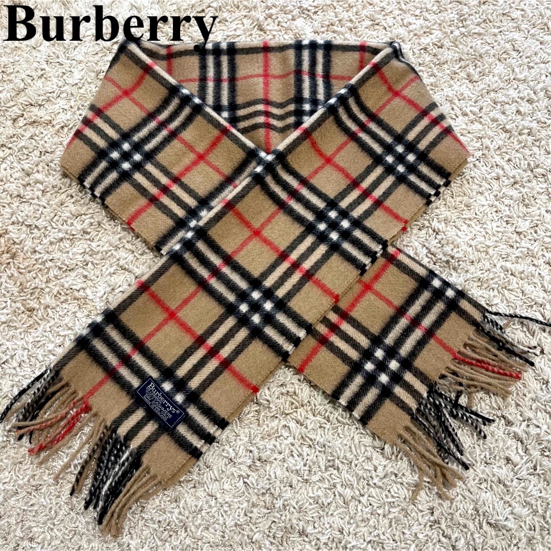 美品】バーバリー Burberrys マフラー ノバチェック カシミヤ100%-