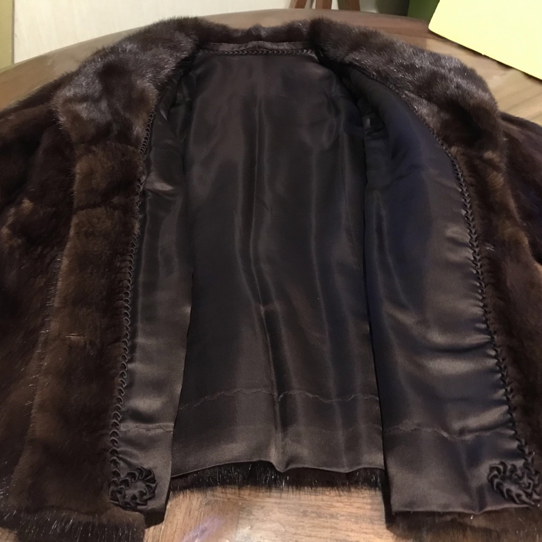 ☆美品☆ミンクリアルファーミドルコート☆【本毛皮】☆mink ☆美品☆ミンクリアルファーミドルコート☆【本毛皮】☆mink