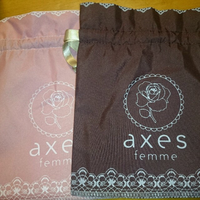 axes femme(アクシーズファム)のチョコが入ってた袋2枚♡ レディースのバッグ(ショップ袋)の商品写真