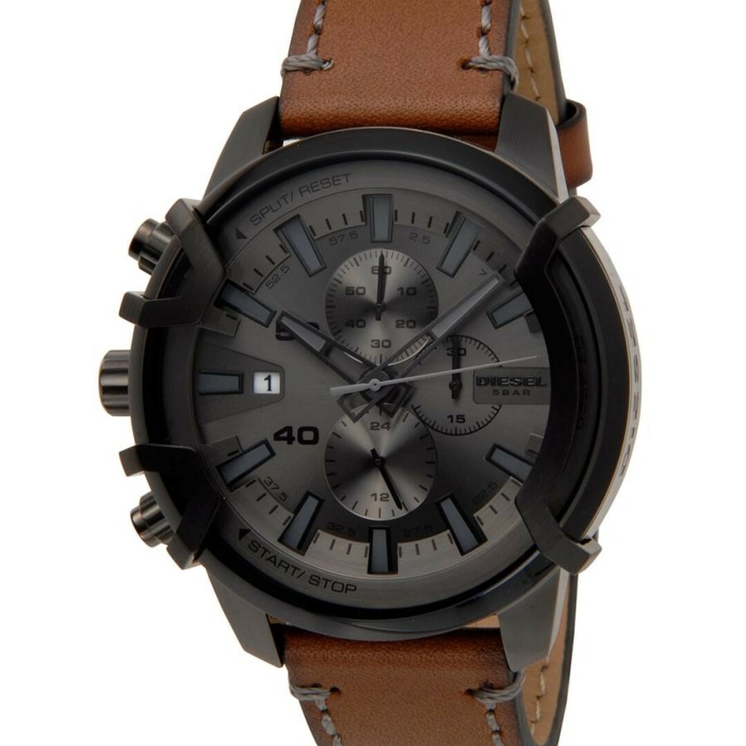DIESEL(ディーゼル)のDIESEL ディーゼル 腕時計 ブラウン レザー メンズの時計(腕時計(アナログ))の商品写真