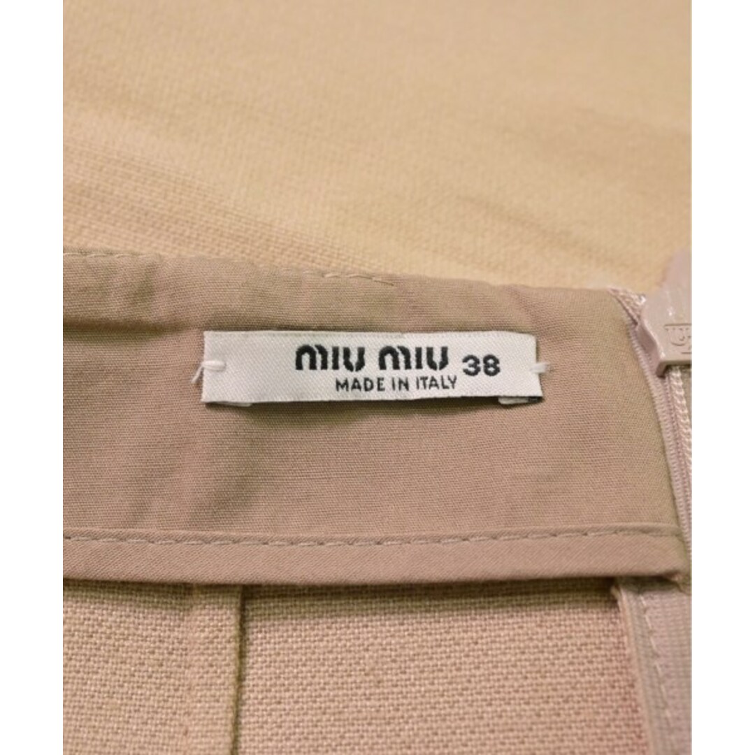 miumiu(ミュウミュウ)のMiu Miu ミュウミュウ ひざ丈スカート 38(S位) ベージュ 【古着】【中古】 レディースのスカート(ひざ丈スカート)の商品写真