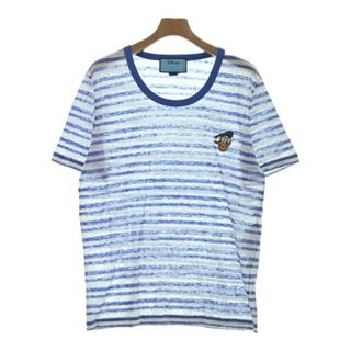 グッチ(Gucci)のGUCCI グッチ Tシャツ・カットソー S 青x白(ボーダー) 【古着】【中古】(Tシャツ/カットソー(半袖/袖なし))