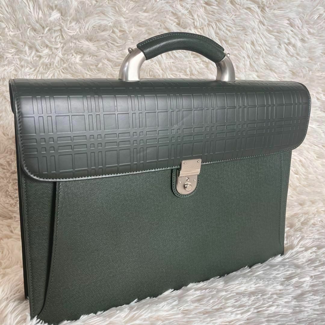 BURBERRY - バーバリーロンドン レザー ブリーフケース エンボス