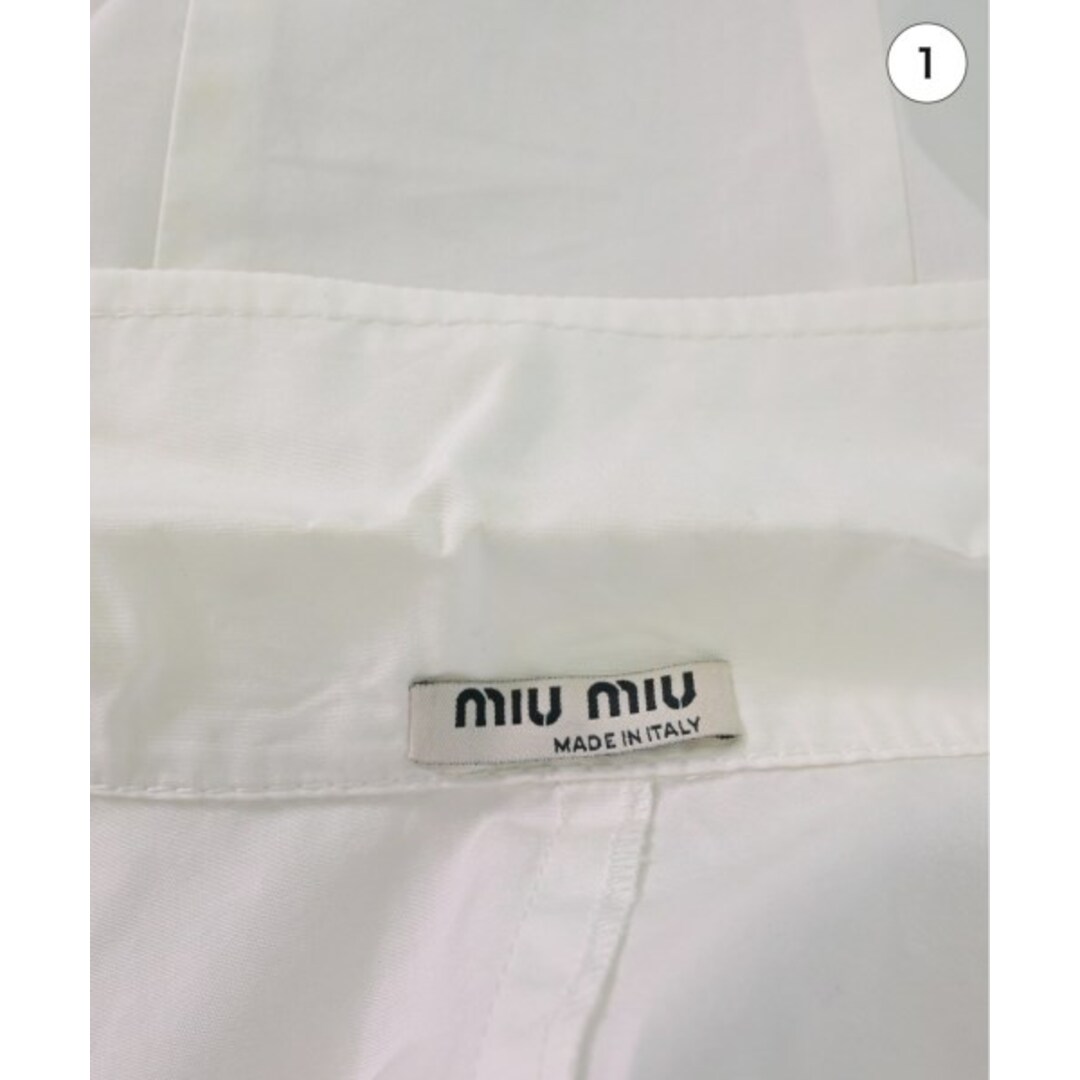 miumiu(ミュウミュウ)のMiu Miu ミュウミュウ カジュアルシャツ 40(M位) 白 【古着】【中古】 レディースのトップス(シャツ/ブラウス(長袖/七分))の商品写真