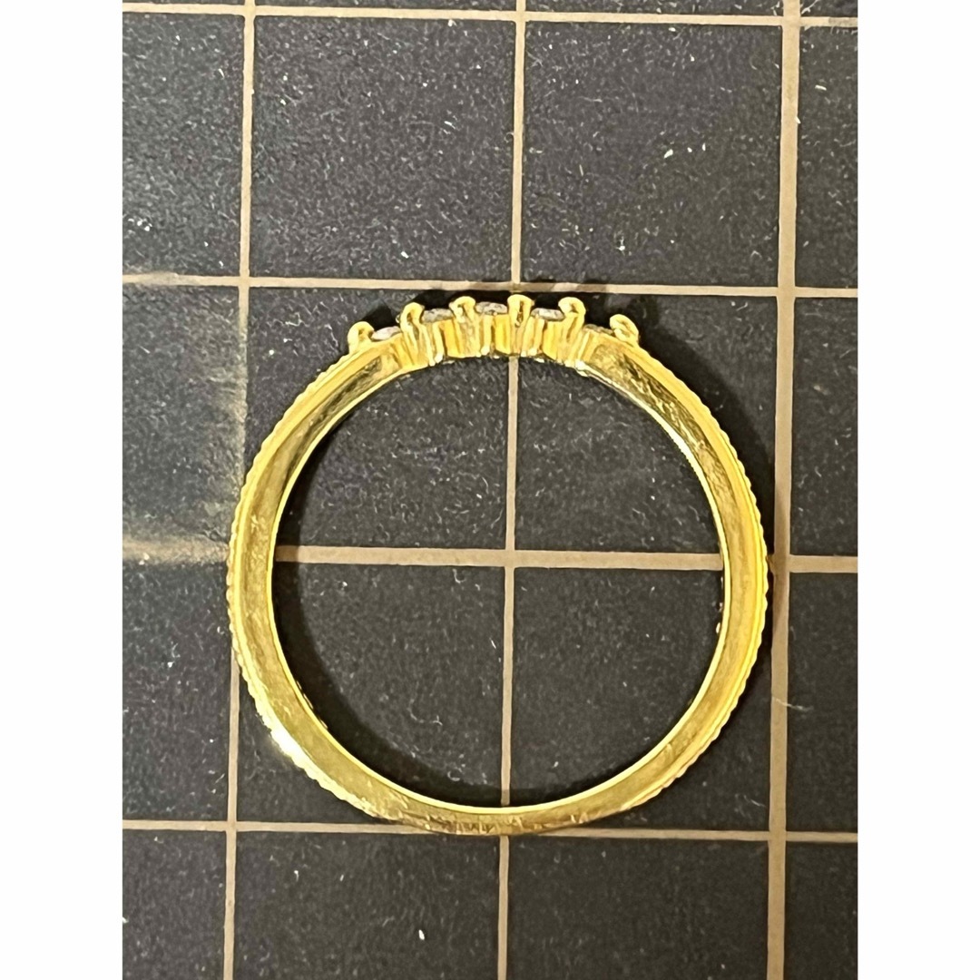 agete(アガット)のアガット　リング　k18 イエローゴールド　ダイヤモンド　指輪　 レディースのアクセサリー(リング(指輪))の商品写真