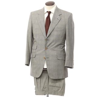 ブリオーニ(Brioni)の【中古】ブリオーニ Brioni ウール グレンチェック 3つボタンスーツ ブラックxホワイト【サイズ48】【メンズ】(セットアップ)