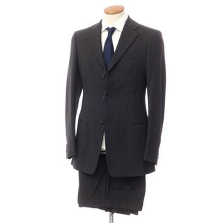 エンポリオアルマーニ(Emporio Armani)の【中古】エンポリオ アルマーニ EMPORIO ARMANI ウールレーヨン 3つボタンスーツ ブラックxホワイト【サイズ46】【メンズ】(セットアップ)