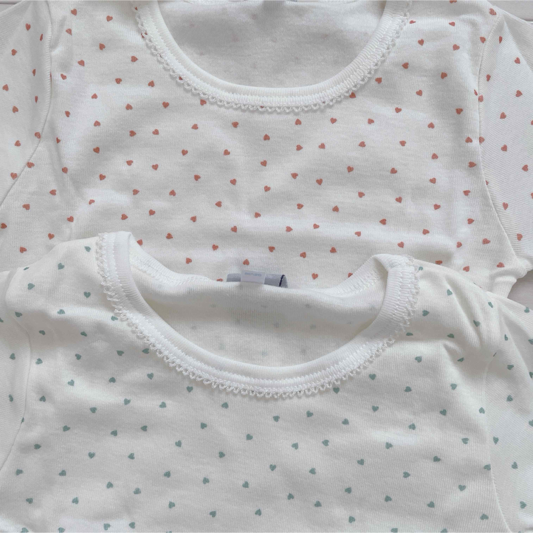 PETIT BATEAU(プチバトー)の訳あり！プチバトー　長袖Tシャツ2枚組　4ans キッズ/ベビー/マタニティのキッズ服女の子用(90cm~)(下着)の商品写真