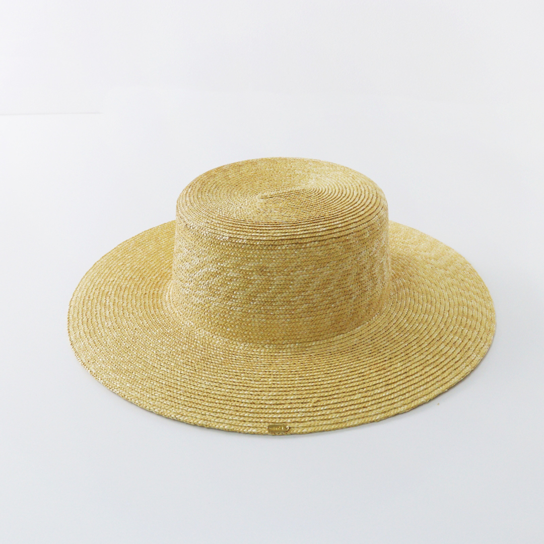 美品 ウィカグロサリー WICA GROCERY つば広 カンカン帽 美品 ウィカグロサリー WICA GROCERY つば広 カンカン帽