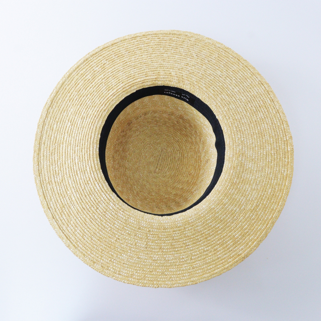 美品 ウィカグロサリー WICA GROCERY つば広 カンカン帽 美品 ウィカグロサリー WICA GROCERY つば広 カンカン帽