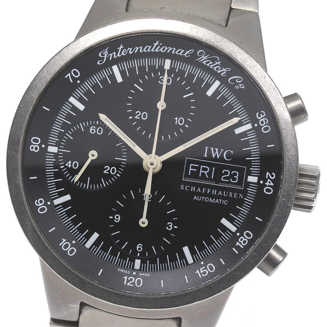 IWC IWC SCHAFFHAUSEN IW370703 シャフハウゼン GST クロノグラフ デイデイト 自動巻き メンズ 保証書付き_783143商品の状態ガラス