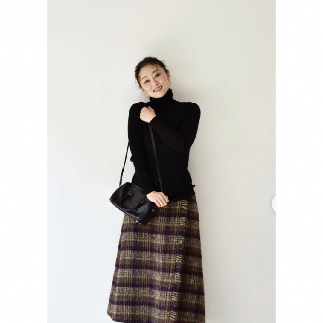 Hug O War(ハグオーワー)のCloth&Cross   Shaggy check fringe skirt  レディースのスカート(ロングスカート)の商品写真