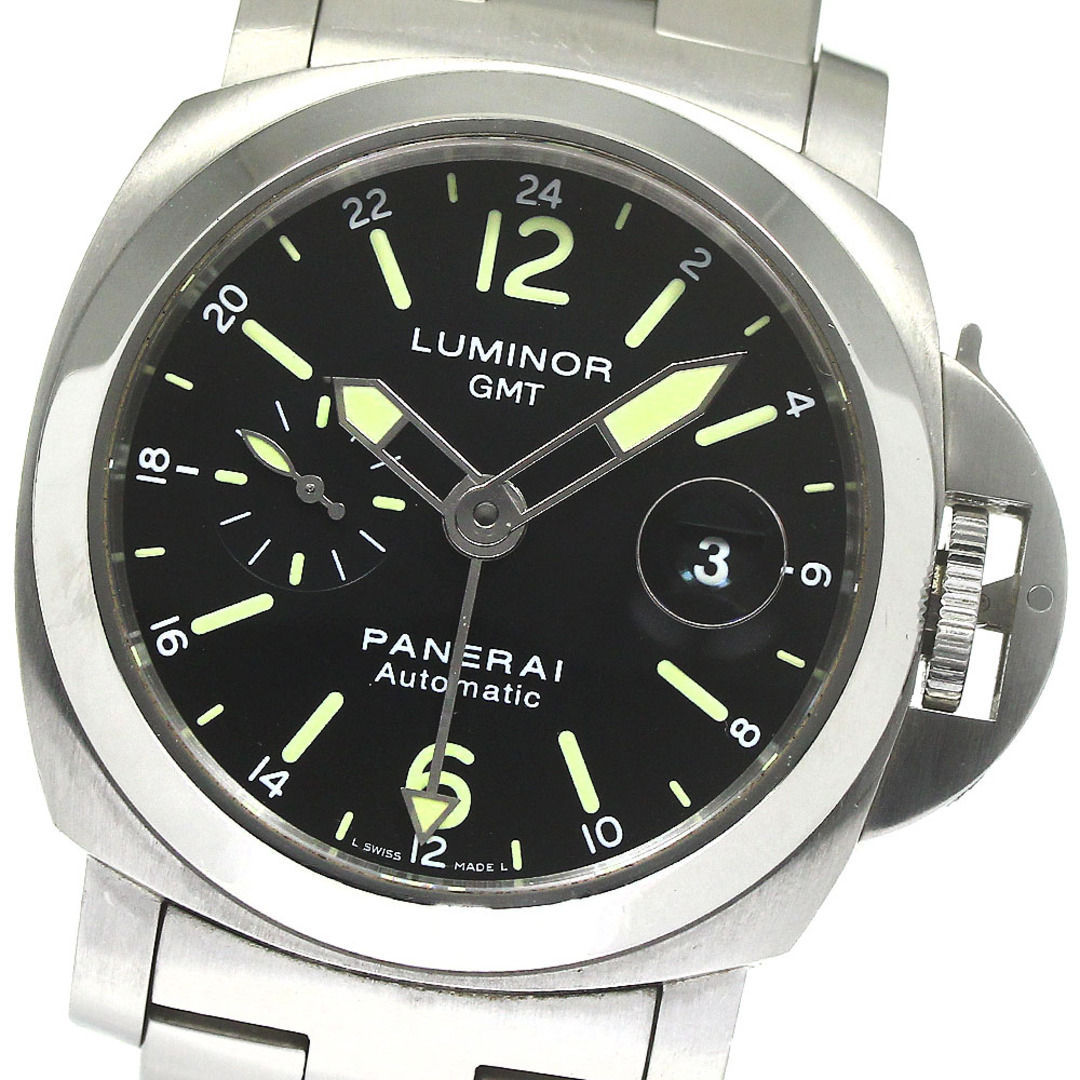 【特別訳あり特価】 ルミノール PAM00297 PANERAI パネライ GMT _780071 メンズ 自動巻き スモールセコンド デイト 腕時計(アナログ)