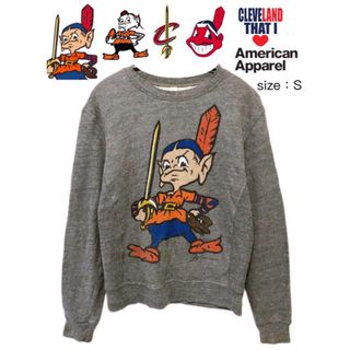 アメリカンアパレル(American Apparel)のTeam Cleveland　スウェット　S　グレー　Made in USA(スウェット)