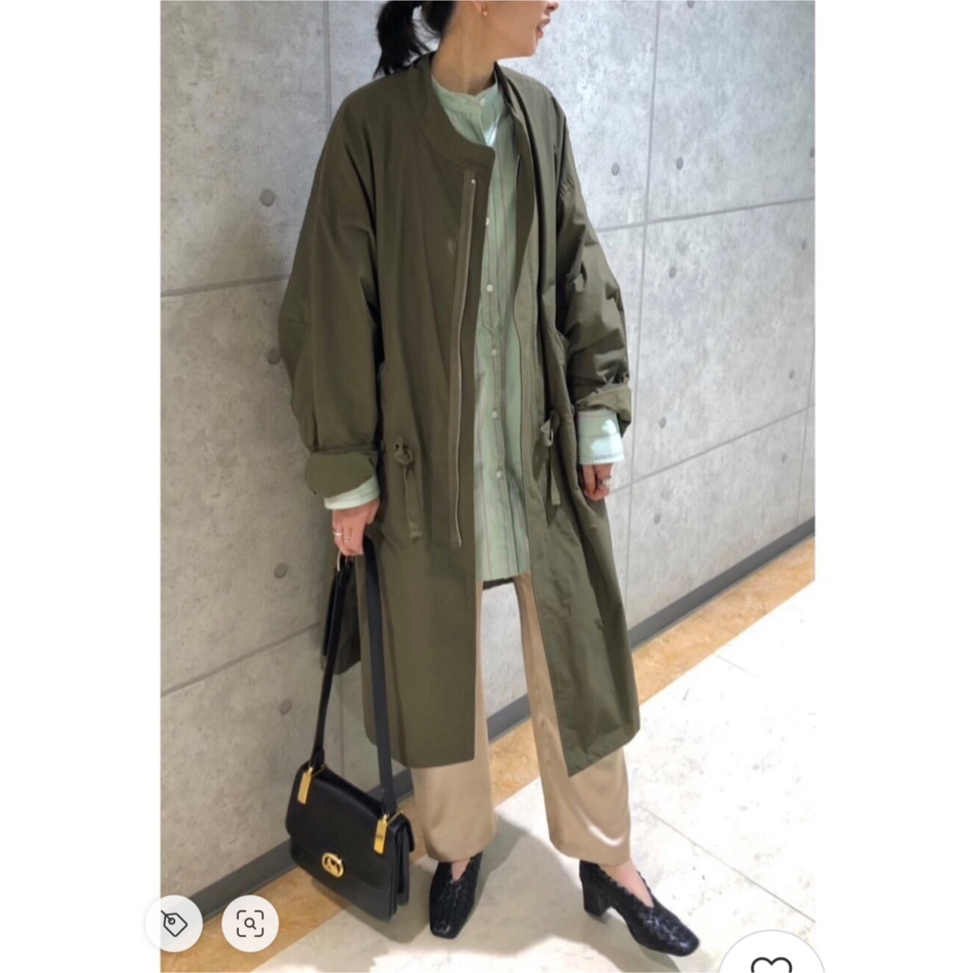 UNITED ARROWS green label relaxing(ユナイテッドアローズグリーンレーベルリラクシング)のグリーンレーベル ストライプシャツ オシャレシャツ バンドカラー シャツブラウス レディースのトップス(シャツ/ブラウス(長袖/七分))の商品写真