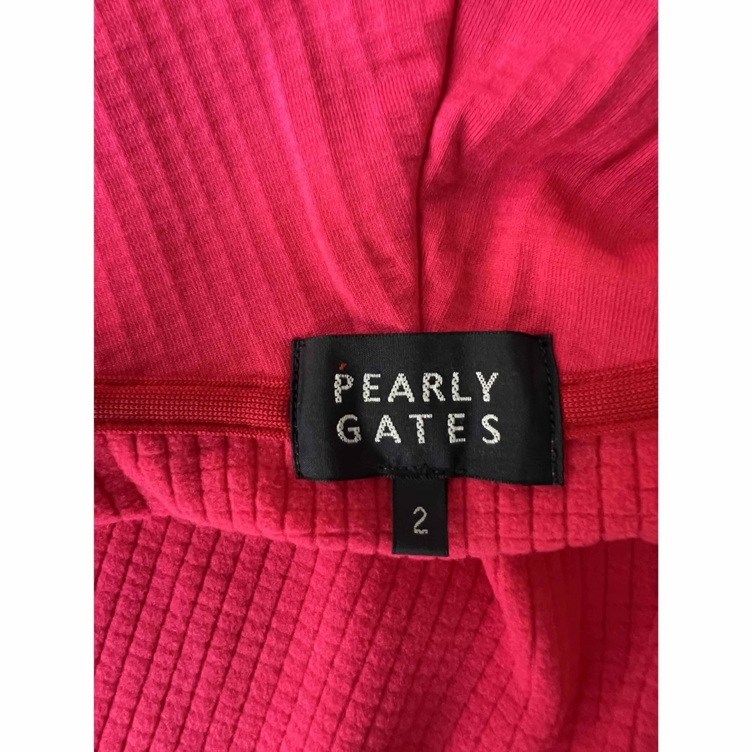 PEARLY GATES(パーリーゲイツ)のパーリーゲイツ  サイドライン裏格子ストレッチフリース フルジップパーカー スポーツ/アウトドアのゴルフ(ウエア)の商品写真