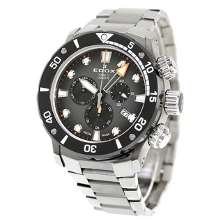エドックス(EDOX)の【新品】エドックス EDOX 腕時計 メンズ 10242-TINM-GIDNO クロノオフショア1 CO-1 クオーツ ブラックxシルバー アナログ表示(腕時計(アナログ))