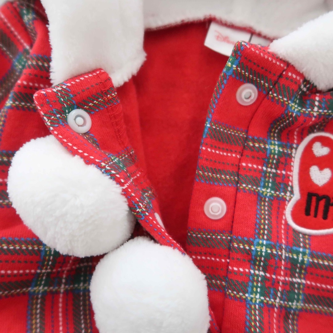 ミニーマウス(ミニーマウス)のディズニーベビー ミニーちゃん サンタクロース クリスマス ワンピース 80cm キッズ/ベビー/マタニティのベビー服(~85cm)(ワンピース)の商品写真