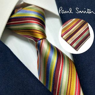 ポールスミス(Paul Smith)のポールスミス ネクタイ レジメンタル ストライプ ハイブランド 高級シルク 光沢(ネクタイ)