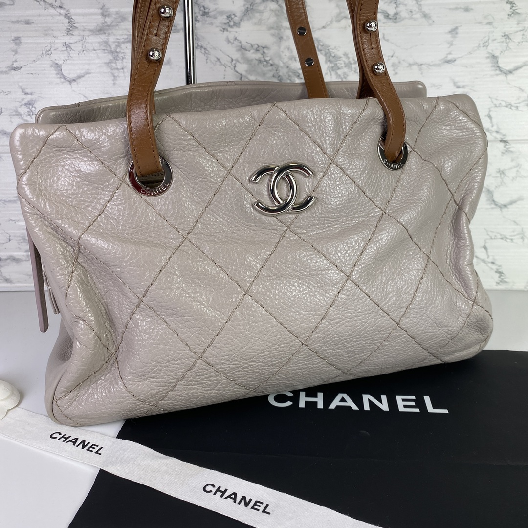 CHANEL - シャネル ワイルドステッチ ココマーク レザー ハンドバッグ