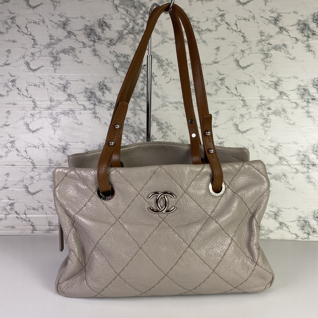 CHANEL - シャネル ワイルドステッチ ココマーク レザー ハンドバッグ