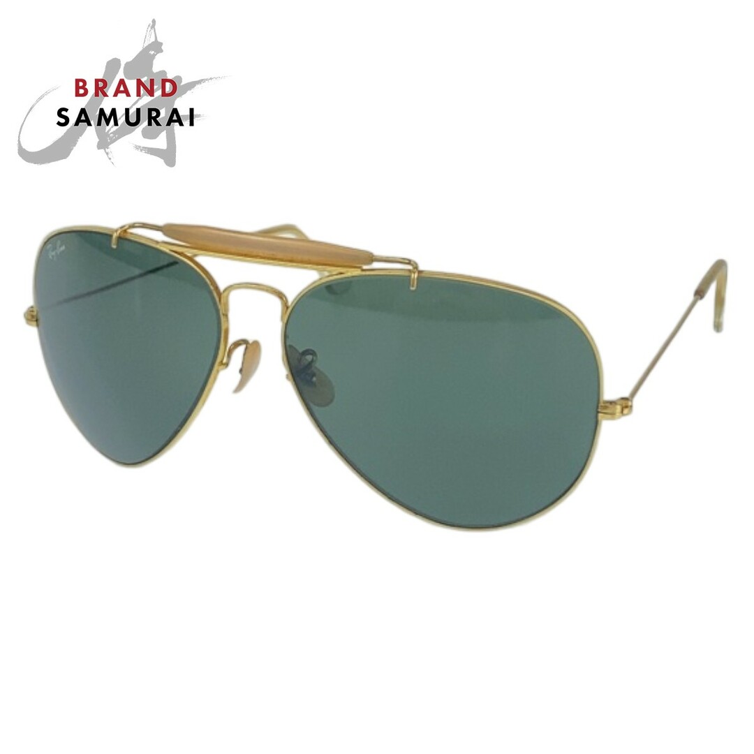 Ray-Ban レイバン ヴィンテージ Bu0026L RAY-BAN U.S.A ゴールド 金 グリーン 緑 メタル /ガラス サングラス メガネ 度なし ティアドロップ メンズ 403447のサムネイル