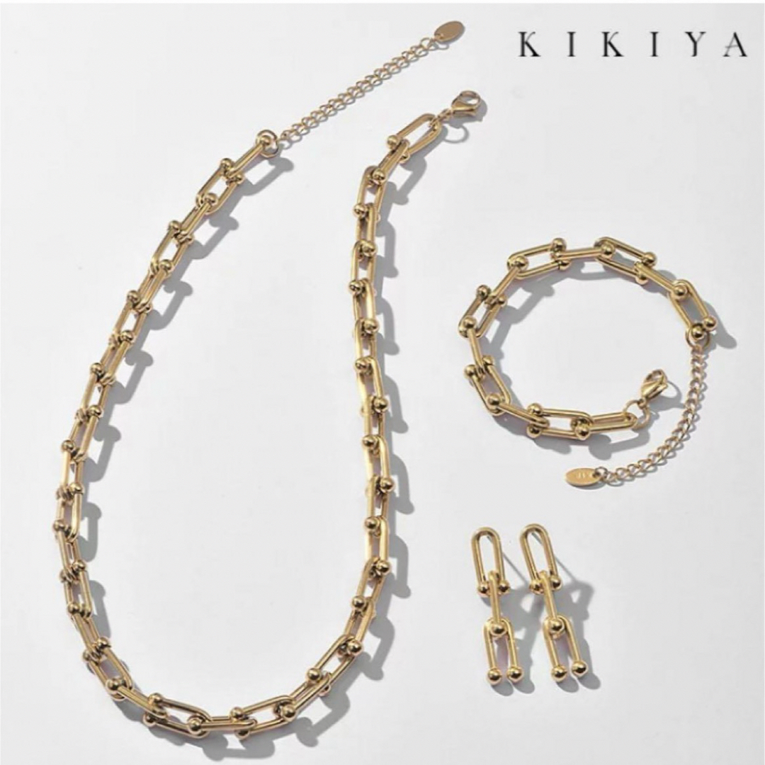 KIKIYA♡ネックレス ピアス ブレスレット3点セット レディースのアクセサリー(ネックレス)の商品写真