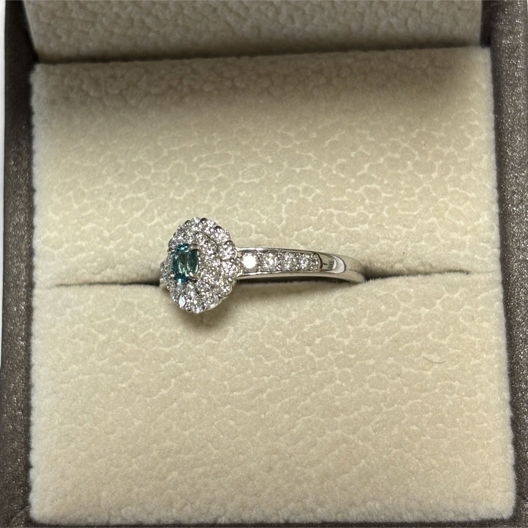 プラチナ 希少石グランディディエライト ダイヤモンドリング レディースのアクセサリー(リング(指輪))の商品写真