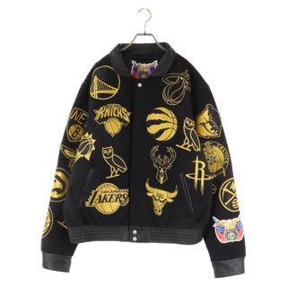 October's Very Own オクトーバーズベリーオウン OVO ×NBA エヌビーエー ジェフハミルトン チームアイコン刺繍スタジアムジャケット スタジャン ブラック ゴールド(スタジャン)