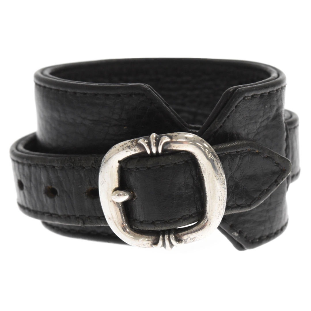 Chrome Hearts(クロムハーツ)のCHROME HEARTS クロムハーツ RR TINY BUCKLE/ロックンロール レザーブレスレット ※国内ギャラ付き メンズのアクセサリー(ブレスレット)の商品写真