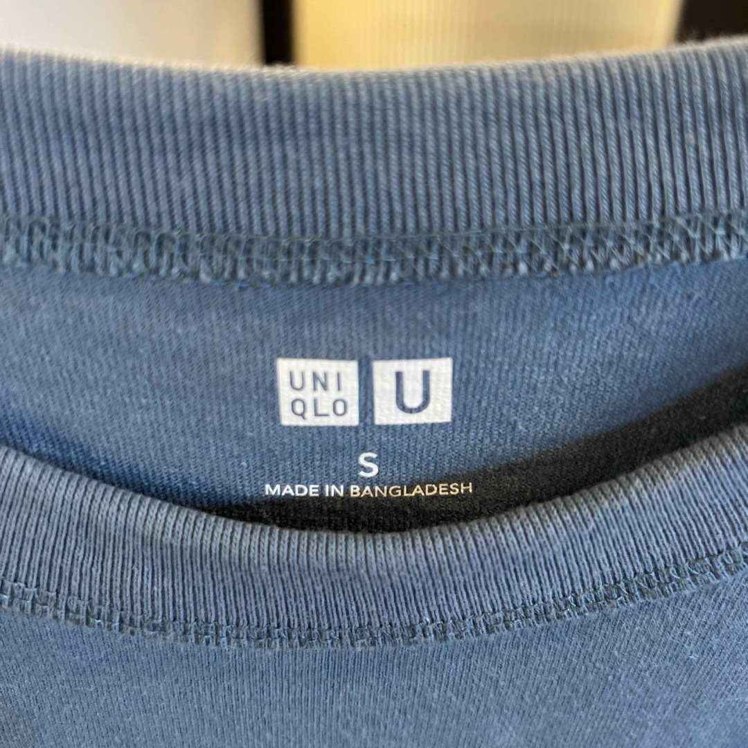 UNIQLO(ユニクロ)のユニクロ　クルーネックTシャツ　ブルー　S メンズのトップス(Tシャツ/カットソー(半袖/袖なし))の商品写真