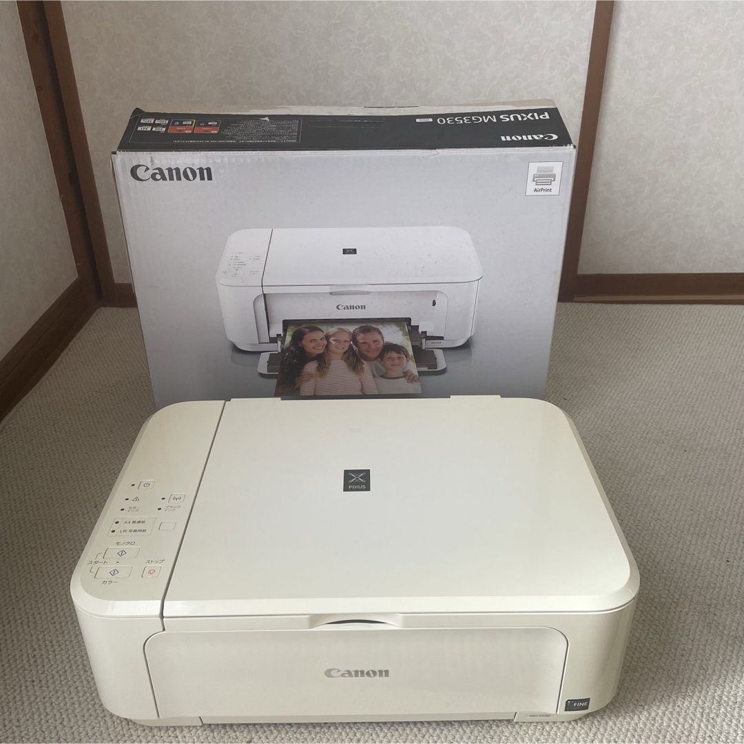 Canon(キヤノン)の中古　canon PIXUS MG3530  プリンター　箱付き スマホ/家電/カメラのPC/タブレット(PC周辺機器)の商品写真