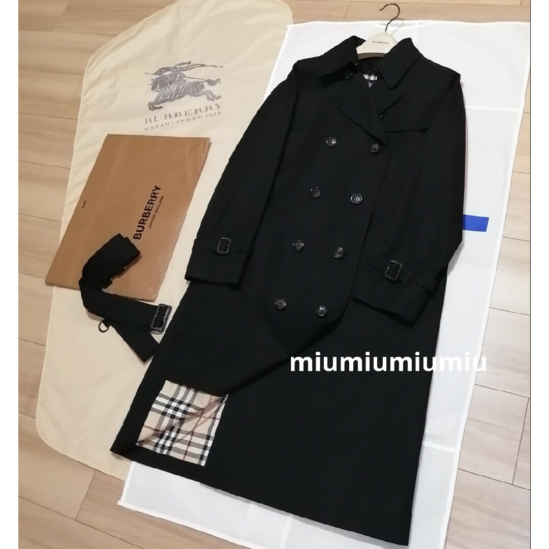 BURBERRY - 本物上質○ 黒色トレンチコート バーバリーロンドンの通販