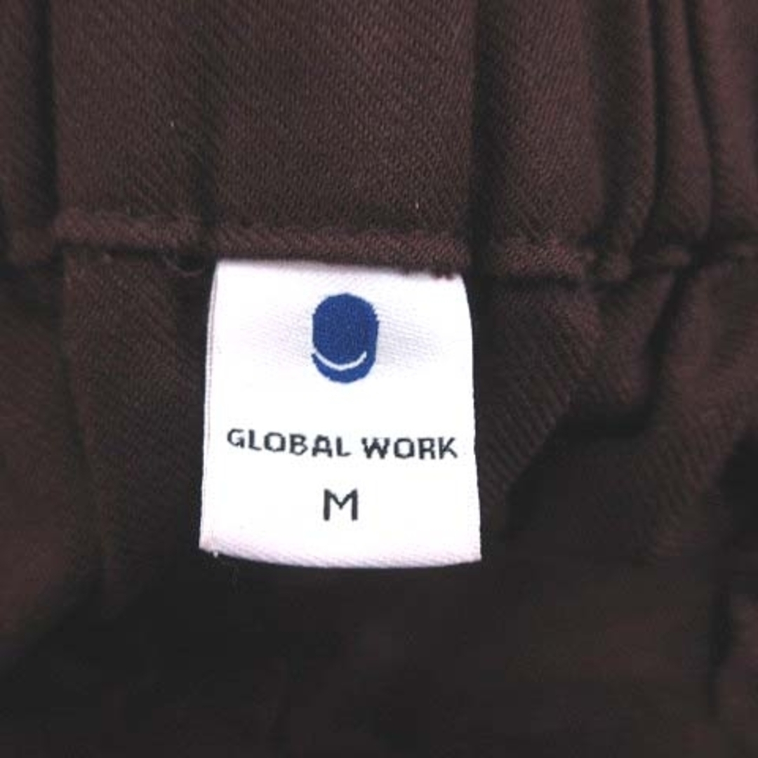 GLOBAL WORK(グローバルワーク)のグローバルワーク ワイドパンツ タック 斜めストライプ M 赤 ボルドー ■MO レディースのパンツ(その他)の商品写真