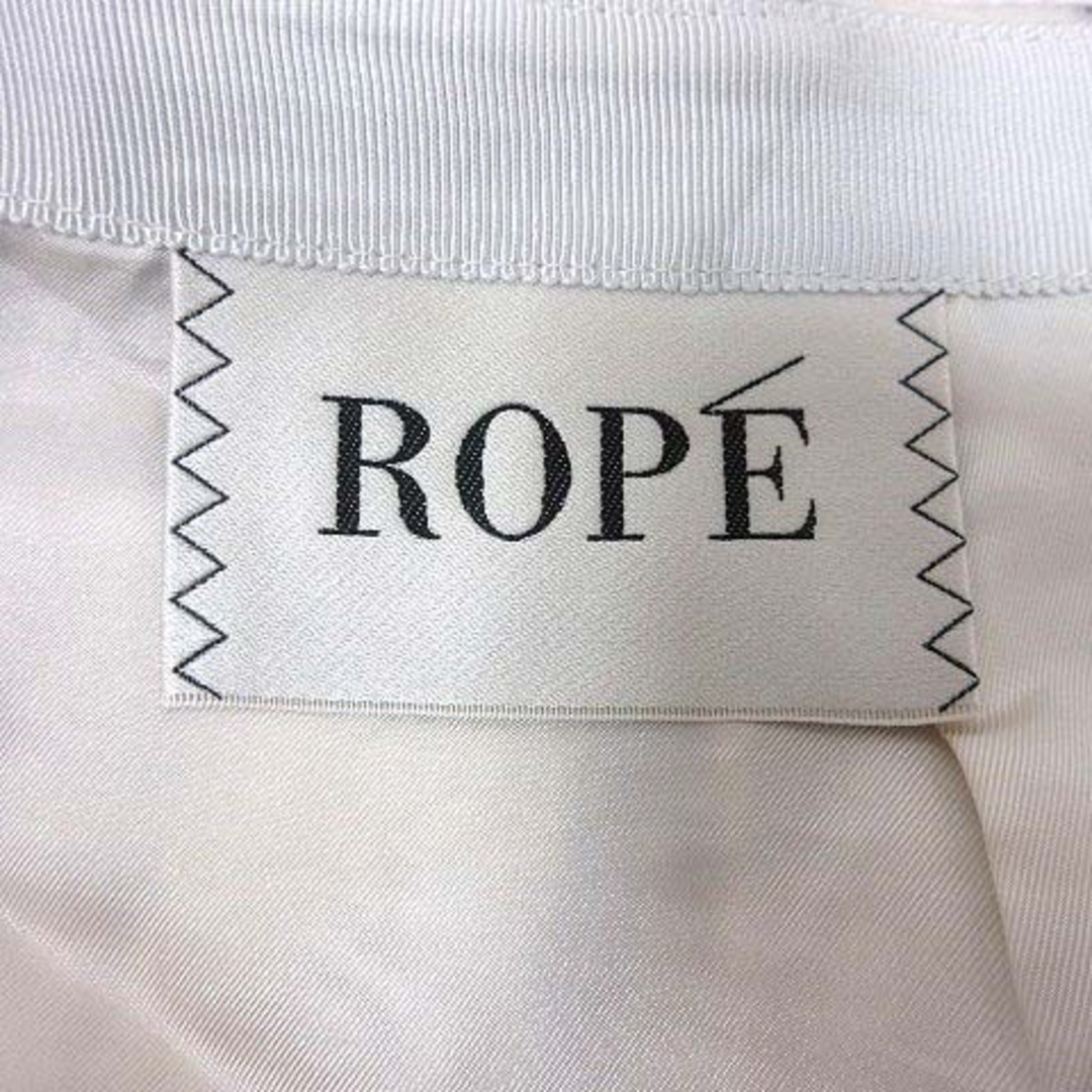 ROPE’(ロペ)のROPE 台形スカート ひざ丈 チェック ウール 白 ホワイト 黒 ブラック レディースのスカート(ひざ丈スカート)の商品写真