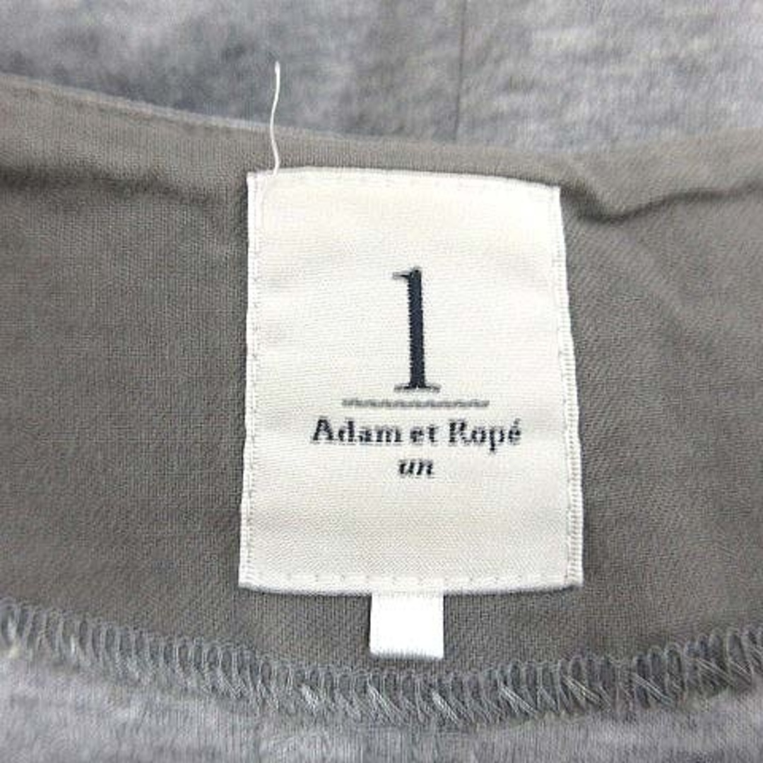 Adam et Rope'(アダムエロぺ)のアダムエロペ フレアワンピース ひざ丈 長袖 カットソー Vネック 38 グレー レディースのワンピース(ひざ丈ワンピース)の商品写真