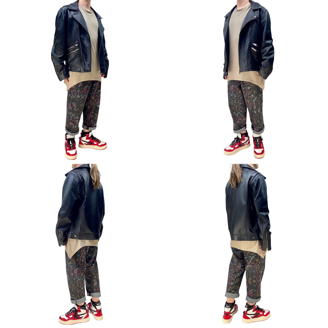 DIESEL - 新品 DIESEL レザー ハイカットスニーカー 白赤黒 AJ1 DIESEL - 新品 DIESEL レザー ハイカットスニーカー 白赤黒 AJ1