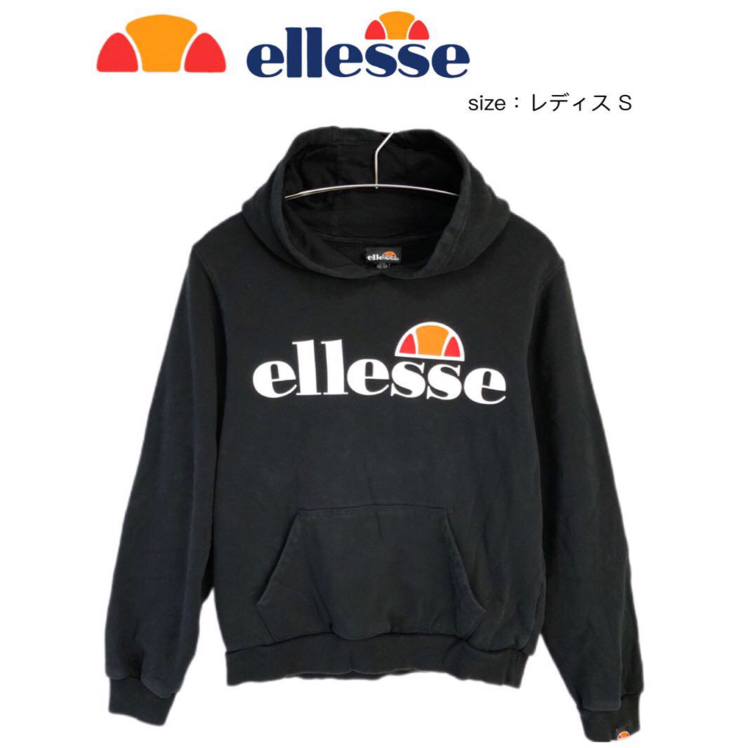 ellesse(エレッセ)のellesse　エレッセ　パーカー　レディスS　黒　UK古着 レディースのトップス(パーカー)の商品写真